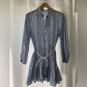 Zara Blue and White Dress